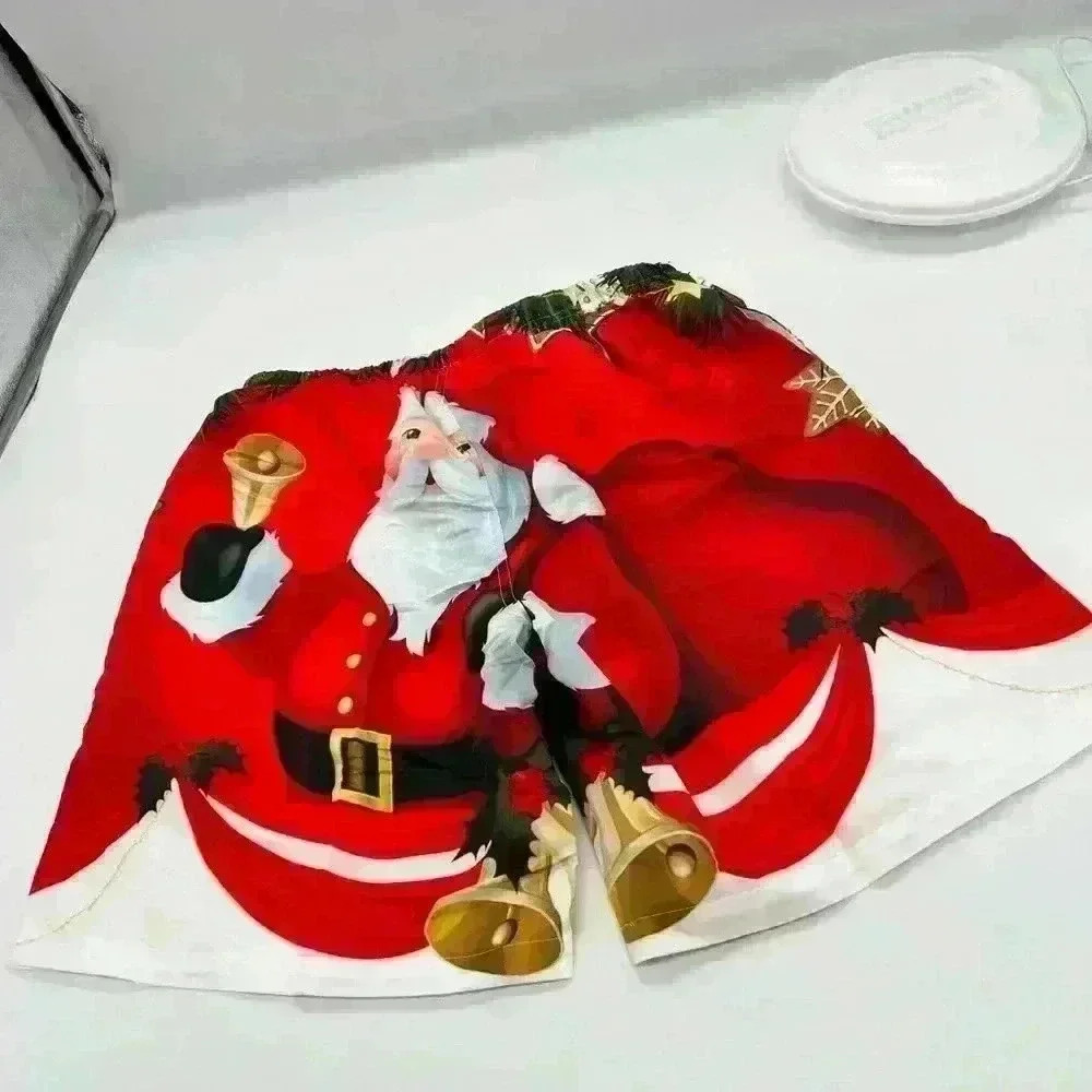 Santa Claus swimming trunks show off your Christmas spirit this year